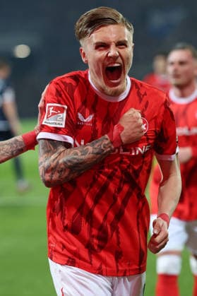 07.03.2026, xrekx, Fussball 2.Bundesliga, VfL Bochum - 1.FC Kaiserslautern v.l. Torjubel nach dem Tor zum celebrating the goal celebrate 1:1 durch Norman Bassette (1.FC Kaiserslautern) (DFL DFB REGULATIONS PROHIBIT ANY USE OF PHOTOGRAPHS as IMAGE SEQUENCES and or QUASI-VIDEO) Bochum