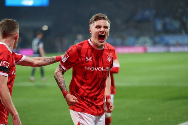 07.03.2026, xrekx, Fussball 2.Bundesliga, VfL Bochum - 1.FC Kaiserslautern v.l. Torjubel nach dem Tor zum celebrating the goal celebrate 1:1 durch Norman Bassette (1.FC Kaiserslautern) (DFL DFB REGULATIONS PROHIBIT ANY USE OF PHOTOGRAPHS as IMAGE SEQUENCES and or QUASI-VIDEO) Bochum