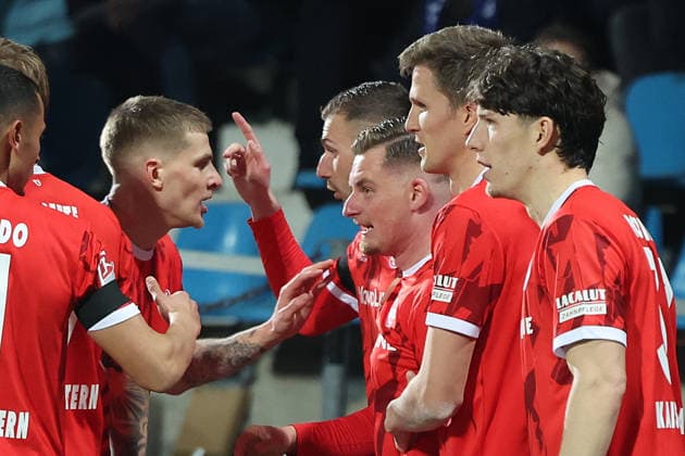 07.03.2026, xrekx, Fussball 2.Bundesliga, VfL Bochum - 1.FC Kaiserslautern v.l. Torjubel nach dem Tor zum celebrating the goal celebrate 1:2 durch Marlon Ritter (1.FC Kaiserslautern) (DFL DFB REGULATIONS PROHIBIT ANY USE OF PHOTOGRAPHS as IMAGE SEQUENCES and or QUASI-VIDEO) Bochum