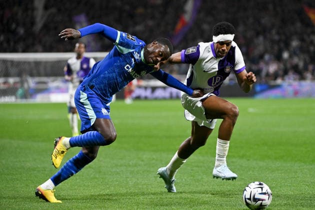 Toulouse FC v Olympique de Marseille - Ligue 1 McDonald s 2025 2026 24 Dayann METHALIE (tfc) - 22 Timothy WEAH (om) during the Ligue 1 McDonald s match between Toulouse and Marseille at Stadium de Toulouse on March 7, 2026 in Toulouse, France. Toulouse France  Copyright: xFEPx 776348312