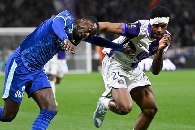Toulouse FC v Olympique de Marseille - Ligue 1 McDonald s 2025 2026 24 Dayann METHALIE (tfc) - 22 Timothy WEAH (om) during the Ligue 1 McDonald s match between Toulouse and Marseille at Stadium de Toulouse on March 7, 2026 in Toulouse, France. Toulouse France  Copyright: xFEPx 776348312