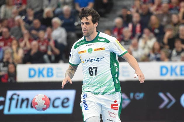 Handball I Herren I Saison 2025-2026 I Bundesliga I 24. Spieltag I SG Flensburg-Handewitt - SC DHfK Leipzig I 07.03.2026 Dean Bombac (67, SC DHfK Leipzig) Copyright: xLobeca JanxKirschnerx