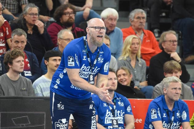 Handball I Herren I Saison 2025-2026 I Bundesliga I 24. Spieltag I SG Flensburg-Handewitt - SC DHfK Leipzig I 07.03.2026 Ales Pajovic (Trainer, SG Flensburg-Handewitt) Copyright: xLobeca JanxKirschnerx