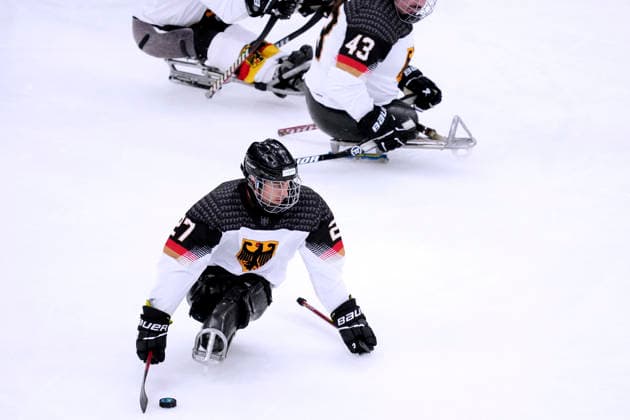 MALCHIN Marcel Team GER Eishockey Vorrundenspiel GER - China 0 : 12 Paralympische Winterspiele 2026 Cortina - Milano am 07.03.2026 in Mailand *** MALCHIN Marcel Team GER Ice field hockey preliminary round match GER China 0 12 Paralympic Winter Games 2026 Cortina Milano on 07 03 2026 in Milan Copyright: xLacixPerenyix