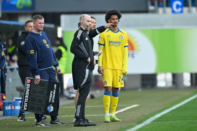 Paderborn, Home Deluxe Arena, 07.03.26, GER, Herren, 2.Bundesliga, Saison 2025-2026, SC Paderborn 07 - Eintracht Braunschweig Bild: Sidi SANE (Braunschweig) DFL regulations prohibit any use of photographs as image sequences and or quasi-video. NRW Deutschland