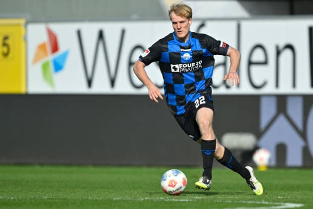 Paderborn, Home Deluxe Arena, 07.03.26, GER, Herren, 2.Bundesliga, Saison 2025-2026, SC Paderborn 07 - Eintracht Braunschweig Bild: Mattes HANSEN (Paderborn) DFL regulations prohibit any use of photographs as image sequences and or quasi-video. NRW Deutschland