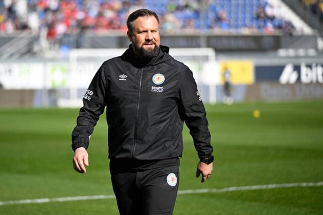 Paderborn, Home Deluxe Arena, 07.03.26, GER, Herren, 2.Bundesliga, Saison 2025-2026, SC Paderborn 07 - Eintracht Braunschweig Bild: Trainer Heiner BACKHAUS (Braunschweig) DFL regulations prohibit any use of photographs as image sequences and or quasi-video. NRW Deutschland