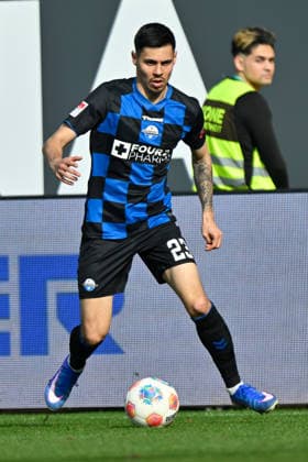 Paderborn, Home Deluxe Arena, 07.03.26, GER, Herren, 2.Bundesliga, Saison 2025-2026, SC Paderborn 07 - Eintracht Braunschweig Bild: Raphael OBERMAIR (Paderborn) DFL regulations prohibit any use of photographs as image sequences and or quasi-video. NRW Deutschland