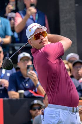 March 8, 2026, Hong Kong, Hong Kong Sar, China: Australias Lucas Herbert tees off on the 1st tee. LIV Golf Hong Kong 2026 Final Round Hong Kong China - ZUMAr144 20260308_zap_r144_022 Copyright: xJaynexRussellx