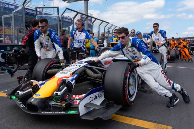 March 8, 2026, Melbourne, Victoria, Australia: 30 LIAM LAWSON from the Visa Cash App Racing Bulls F1 Team driving the Red Bull Ford powered Racing Bulls VCARB03 prepares for the race at the Formula 1 Qatar Airways Australian Grand Prix 2026 at Albert Park, Melbourne, Australia. F1 2026: Australian Grand Prix: Practice 1  - ZUMAl303 20260308_aaf_l303_022 Copyright: xSydneyxLowx
