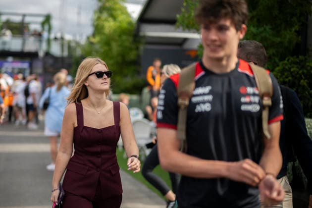 Formula One Australian Grand Prix Melbourne EB Oliver Bearman and Alicia Torriani during the Formula One Australian Grand Prix at Albert Park in Melbourne on March 8, 2026. Photo by Eliot Blondet ABACAPRESS.COM Melbourne Australia Australia  Copyright: xBlondetxEliot ABACAx