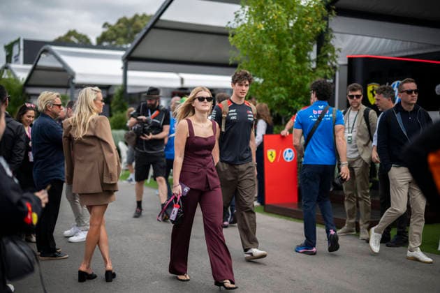 Formula One Australian Grand Prix Melbourne EB Oliver Bearman and Alicia Torriani during the Formula One Australian Grand Prix at Albert Park in Melbourne on March 8, 2026. Photo by Eliot Blondet ABACAPRESS.COM Melbourne Australia Australia  Copyright: xBlondetxEliot ABACAx