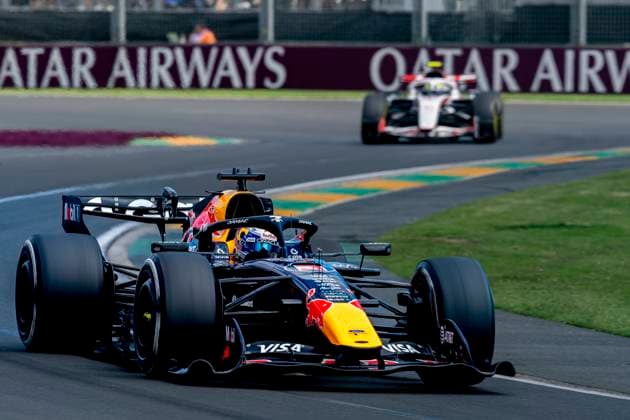 MELBOURNE - Formula 1 driver Max Verstappen of Oracle Red Bull Racing during the Formula 1 Melbourne race at Albert Park on March 8, 2025 in Melbourne, Australia. (Photo by DeFodi Images) -