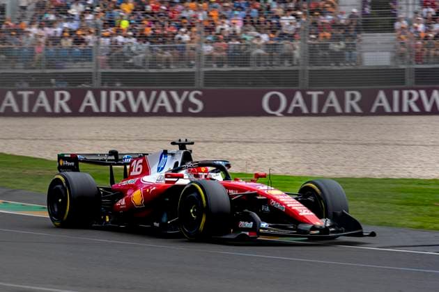 MELBOURNE - Formula 1 driver Charles Leclerc of Scuderia Ferrari HP during the Formula 1 Melbourne race at Albert Park on March 8, 2025 in Melbourne, Australia. (Photo by DeFodi Images) -