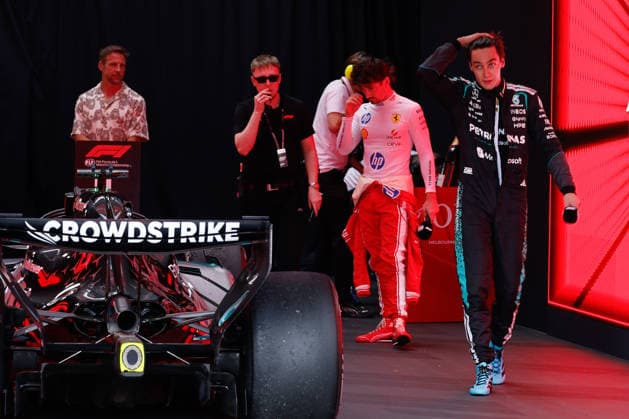 8th March 2026: Melbourne Grand Prix Circuit, Melbourne, Victoria, Australia: Formula One Australian Grand Prix, Race Day; George Russell of the United Kingdom driving the 63 Mercedes AMG F! W17 Mercedes AMG walks out of the garage after winning the race  DavidxWoodley Content restricted for UK based newspaper