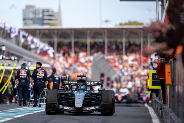 March 8, 2026, Melbourne, Australia: British driver GEORGE RUSSEL (Mercedes-AMG F1 Team) after the F1 Grand Prix of Australia at Albert Park Circuit in Melbourne, Australia. Melbourne Australia - ZUMAg147 20260308_fap_g147_006 Copyright: xJamesxGasperottix