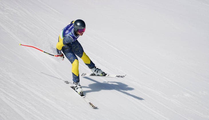 (260308) -- CORTINA D AMPEZZO, March 8, 2026 -- Aaron Lindstroem of Sweden competes during the para alpine skiing men s downhill standing match at the Milan-Cortina 2026 Paralympic Winter games, Winterspiele,Spiele, Summer games in Cortina D ampezzo, Italy, March 7, 2026. ) (SP)ITALY-CORTINA D AMPEZZO-PARALYMPIC WINTER GAMES-PARA ALPINE SKIING-MEN S DOWNHILL-STANDING WangxKaiyan 