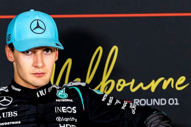 MELBOURNE - Formula 1 driver George Russell of Mercedes AMG-Petronas Formula One Team wins the Formula 1 Melbourne race at Albert Park on March 8, 2025 in Melbourne, Australia. (Photo by DeFodi Images) -