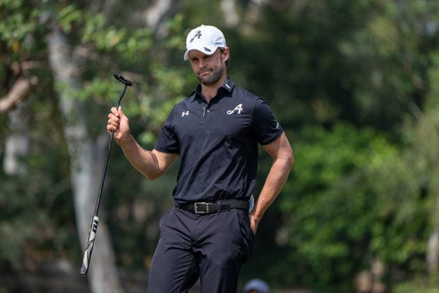 HONGKONG LIV-GOLF Belgian professional golfer, Thomas Detry during a game in Fanling Golf Course where LIV Golf Hong Kong is being held in Hong Kong, March 8, 2026. NEXPHER Vernon Yuen HONG KONG
