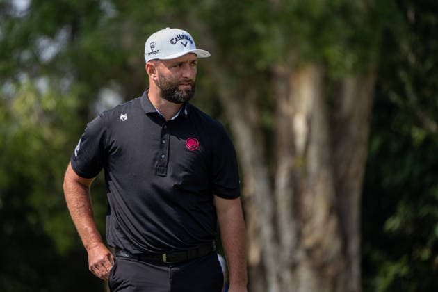 HONGKONG LIV-GOLF Spanish professional golfer, Jon Rahm during a game in Fanling Golf Course where LIV Golf Hong Kong is being held in Hong Kong, March 8, 2026. NEXPHER Vernon Yuen HONG KONG