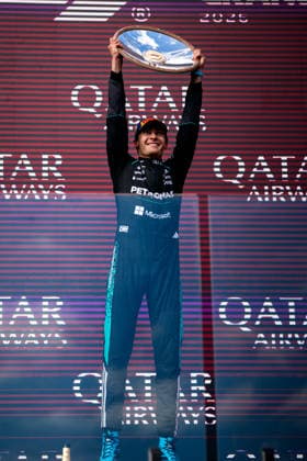 March 8, 2026, Melbourne, Victoria, Australia: GEORGE RUSSELL - (GBR) - Mercedes-AMG PETRONAS Formula One Team wins the Australian Formula One Grand Prix on Sunday at the Formula 1 Qatar Airways Australian Grand Prix 2026. Melbourne Australia - ZUMAf186 20260308_zsp_f186_080 Copyright: xJamesxForresterx