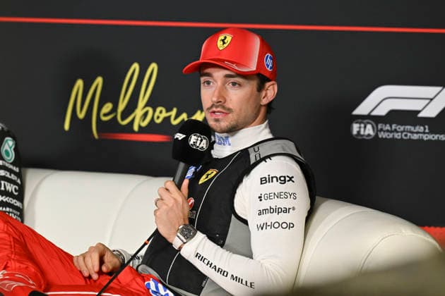Qatar Airways Formula 1 Australian Grand Prix on the 8th March 2026 at the Albert Park Circuit, Melbourne, Australia. Charles Leclerc (Monaco) of Scuderia Ferrari during the post race press conference, PK, Pressekonferenz The Qatar Airways Formula 1 Australian Grand Prix on the 8th March 2026 at the Albert Park Circuit, Melbourne, Australia. (Photo by Mark Avellino Sportpix Sipa USA) Melbourne Albert Park Victoria Australia Copyright: xMARKxAVELLINOx