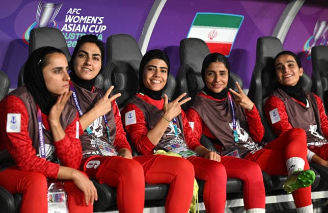SOCCER ASIAN CUP IRAN PHILIPPINES, Iran players react from the bench during the AFC Women™s Asian Cup Group A match between Iran and Philippines at Gold Coast Stadium on the Gold Coast, Sunday, March 8, 2026. ( NO ARCHIVING, EDITORIAL USE ONLY GOLD COAST QUEENSLAND AUSTRALIA  Copyright: xDAVExHUNTx 20260308171727302939