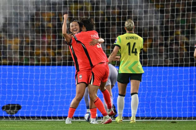 SOCCER ASIAN CUP AUSTRALIA SOUTH KOREA, South Korea celebrate Mun Eunju™s goal during the AFC Women™s Asian Cup Group A match between Australia and South Korea at Accor Stadium in Sydney, Sunday, March 8, 2026. ( NO ARCHIVING, EDITORIAL USE ONLY SYDNEY NEW SOUTH WALES AUSTRALIA  Copyright: xDEANxLEWINSx 20260308131853714419