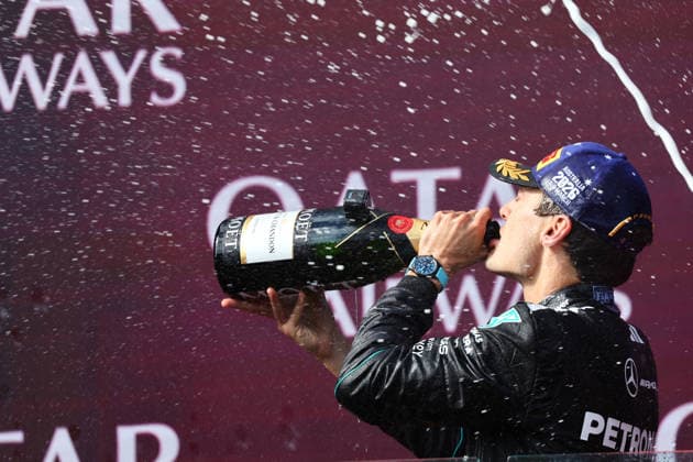 FORMULA 1 QATAR AIRWAYS AUSTRALIAN GRAND PRIX 2026 08.03.2026, Albert Park Circuit, Melbourne, FORMULA 1 QATAR AIRWAYS AUSTRALIAN GRAND PRIX 2026 ,im Bild Sieger George Russell (GBR), Mercedes-AMG Petronas Formula One Team