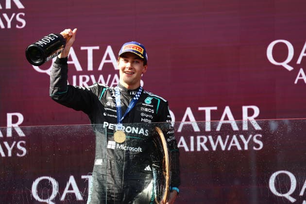 FORMULA 1 QATAR AIRWAYS AUSTRALIAN GRAND PRIX 2026 08.03.2026, Albert Park Circuit, Melbourne, FORMULA 1 QATAR AIRWAYS AUSTRALIAN GRAND PRIX 2026 ,im Bild Sieger George Russell (GBR), Mercedes-AMG Petronas Formula One Team