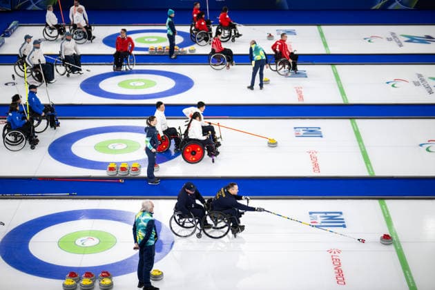 260308 Ronny Persson of Sweden competes in the wheelchair curling mixed round robin session between Sweden and Latvia during day 1 of the Milano Cortina 2026 Winter Paralympic Games on March 8, 2026 in Cortina. Photo: Maxim ThorÃ BILDBYRAN kod MT MT1012 wheelchair curling rullstolscurling paralympic games paralympics paralympiska spel paralympiske leker vinter-paralympics winter paralympics milano cortina 2026 milano cortina 2026 winter paralympic games 2 bbeng sverige *** 260308 Ronny Persson of Sweden competes in the wheelchair curling mixed round robin session between Sweden and Latvia during day 1 of the Milano Cortina 2026 Winter Paralympic Games on March 8, 2026 in Cortina Photo Maxim ThorÃ BILDBYRAN kod MT MT1012 wheelchair curling rullstolscurling paralympic games paralympiska spel paralympiske leker vinter paralympics winter paralympics milano cortina 2026 milano cortina 2026 winter paralympic games 2 bbeng sverige  Copyright: MAXIMxTHORE BB260308MT002