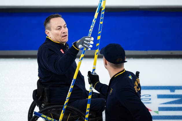 260308 Ronny Persson of Sweden competes in the wheelchair curling mixed round robin session between Sweden and Latvia during day 1 of the Milano Cortina 2026 Winter Paralympic Games on March 8, 2026 in Cortina. Photo: Maxim ThorÃ BILDBYRAN kod MT MT1012 wheelchair curling rullstolscurling paralympic games paralympics paralympiska spel paralympiske leker vinter-paralympics winter paralympics milano cortina 2026 milano cortina 2026 winter paralympic games 2 bbeng sverige *** 260308 Ronny Persson of Sweden competes in the wheelchair curling mixed round robin session between Sweden and Latvia during day 1 of the Milano Cortina 2026 Winter Paralympic Games on March 8, 2026 in Cortina Photo Maxim ThorÃ BILDBYRAN kod MT MT1012 wheelchair curling rullstolscurling paralympic games paralympiska spel paralympiske leker vinter paralympics winter paralympics milano cortina 2026 milano cortina 2026 winter paralympic games 2 bbeng sverige  Copyright: MAXIMxTHORE BB260308MT014