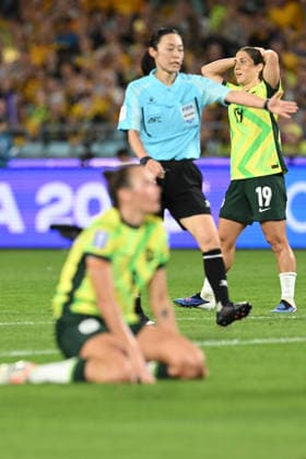 SOCCER ASIAN CUP AUSTRALIA SOUTH KOREA, Katrina Gorry of Australia reacts during the AFC Women™s Asian Cup Group A match between Australia and South Korea at Accor Stadium in Sydney, Sunday, March 8, 2026. ( NO ARCHIVING, EDITORIAL USE ONLY SYDNEY NEW SOUTH WALES AUSTRALIA  Copyright: xDEANxLEWINSx 20260308110878057962
