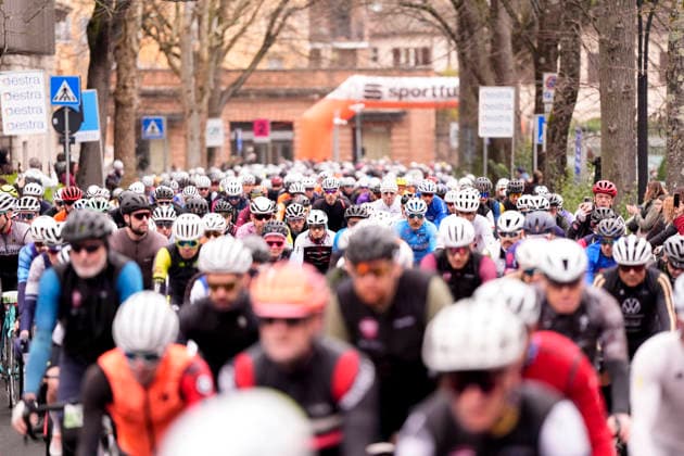 The Gran Fondo Strade Bianche (White Roads) a 203 km one day race from and to Siena - Tuscany,- Saturday March 8, 2025, Italy. - cycling  Copyright: xFabioxFerrari xLaPressex