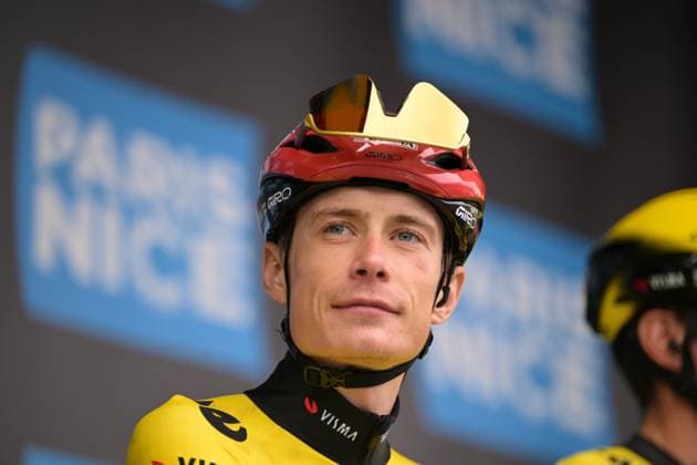 Danish Jonas Vingegaard of Team Visma-Lease a Bike pictured at the start of the first stage of 84th edition of the Paris-Nice cycling race, 170,9 km from Archeres to Carrieres-sous-Poissy, Sunday 08 March 2026. DAVIDxPINTENS  x166841397x