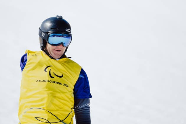 PARALYMPICS - Winter Paralympics Milano Cortina 2026 CORTINA D AMPEZZO,ITALY,08.MAR.26 - PARALYMPICS, SNOWBOARD - Paralympic Winter games, Winterspiele,Spiele, Summer games Milano Cortina 2026, Snowboard Cross. Image shows Oliver Dreier (AUT).  GEPAxpictures xMaticxKlansek