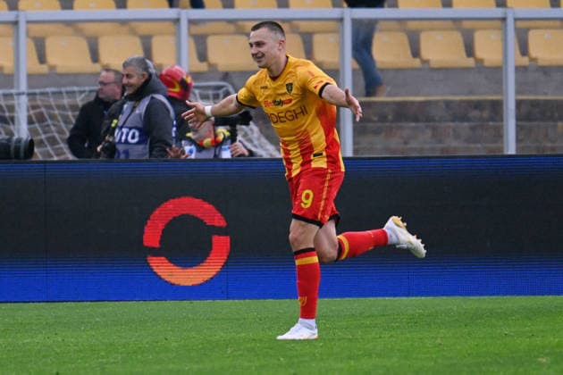 Nikola Stulic (Us Lecce) celebtares after the goal during US Lecce vs US Cremonese, Italian soccer Serie A match in Lecce, Italy, March 08 2026  Copyright: xPasqualexGolia IPAxSportx xipa-agency.netx xx IPA_72566223 IPA_Agency_IPA72566223