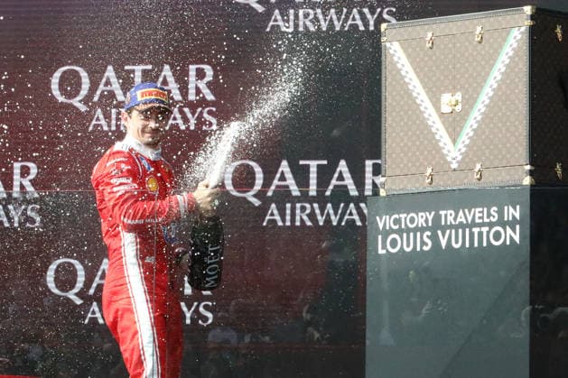 March 8, 2026: CHARLES LECLERC of Team Ferrari celebrates finishing 3rd at the 2026 Australian Formula 1 Grand Prix on March 08, 2026 in Melbourne, Australia F1 2026: Australian Grand Prix  - ZUMAa155 20260308_aaa_a155_061 Copyright: xChristopherxKhouryx