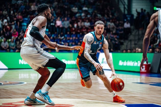 Logan Johnson (Skyliners Frankfurt, 0) GER, Skyliners Frankfurt vs. Bamberg Baskets, Basketball, easycredit BBL, Bundesliga, 23 Spieltag, Saison 2025 2026. 08.03.2026 Eibner-Pressefoto Attila Ziga GER, Skyliners Frankfurt vs. Bamberg Baskets, Basketball, easycredit BBL, Bundesliga, 23 Spieltag, Saison 2025 2026. 08.03.2026 Frankfurt am Main Copyright: xEibner-Pressefotox EP_AZA