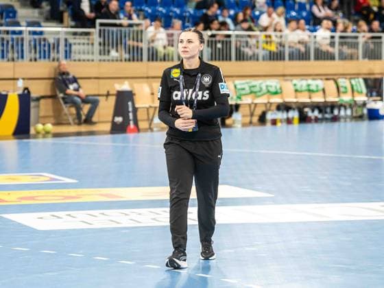 Jasmina Jankovic, Torwarttrainerin (Deutschland) vor dem Spiel, Deutschland vs. Slowenien, Handball, EM-Qualifikation, Frauen, Spielzeit 2025 2026, 08.03.2026, Deutschland vs. Slowenien, Handball, EM-Qualifikation, Frauen, Spielzeit 2025 2026, 08.03.2026 Heidelberg Copyright: xEibner-Pressefoto MichaelxSchmidx EP_MST