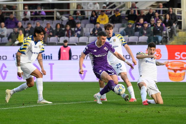 Fiorentina™s Roberto Piccoli during the Serie A Enilive 2025 2026 match between Fiorentina and Parma - Serie A Enilive at Artemio Franchi Stadium - Soccer - Florence, Italy - Sunday March 8, 2026  Copyright: xFabrizioxCorradetti LaPressex