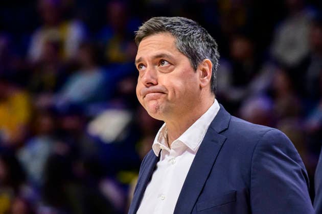 GER, Berlin, basketball, Alba Berlin vs Fitness First Wuerzburg Baskets, at the Max-Schmeling-Halle , BBL, pictured from left: Sasa Filipovski (Headcoach, Wuerzburg), March 8, 2026 Copyright: HMBxMedia UwexKoch