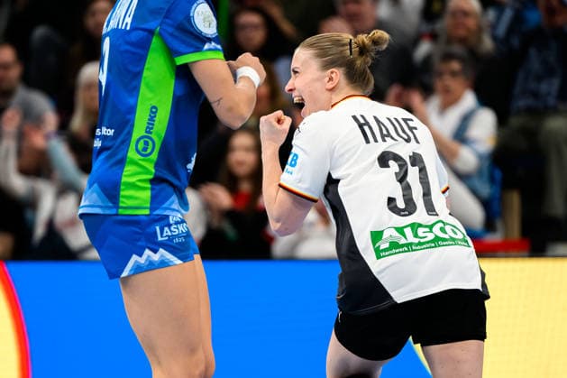 Handball, Frauen: EM-Qualifikation, Deutschland - Slowenien, 2. Runde, Gruppe 3, Alexia Hauf (Deutschland) Jubel Freude Emotion Heidelberg SNP Dome Baden-Württemberg Deutschland