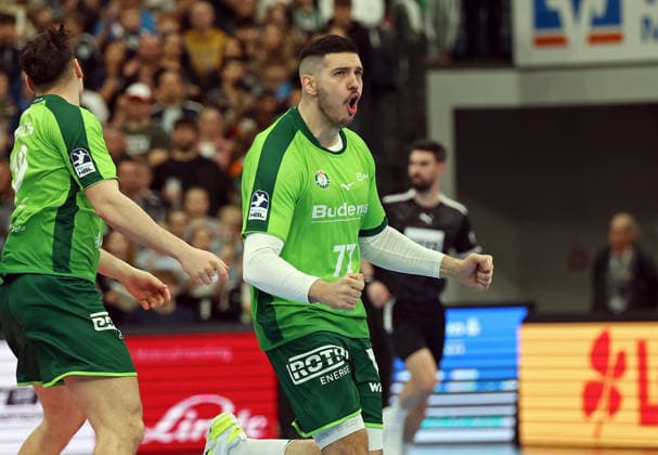 08.03.2026, xovx, Handball Daikin Handball Bundesliga, HSG Wetzlar - MT Melsungen Jubel bei Stefan Cavor (HSG Wetzlar) Wetzlar Buderus-Arena Hessen Deutschland (DE)