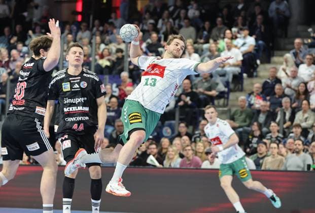 08.03.2026 - Handball - 1. Bundesliga DAIKIN HBL - Saison 2025 2026 - 24. Spieltag: HC Erlangen Metropolregion Nürnberg HCE - GWD Minden - DaMa - xdaxmax - Florian Scheerer (10, HC Erlangen HCE ) Ian Weber (13, GWD Minden )