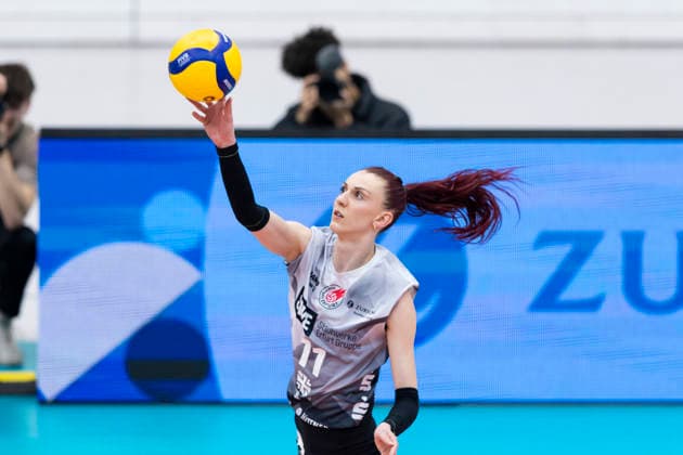 1. Volleyball Bundesliga Frauen: Schwarz-Weiss Erfurt vs. Dresdner SC; Erfurt; 08.03.2026 Isabel KovaÄiÄ‡ ( 11; Schwarz-Weiss Erfurt) 1. Volleyball Bundesliga Frauen: Schwarz-Weiss Erfurt vs. Dresdner SC; Riethsporthalle Erfurt; 08.03.2026 Copyright: xBEAUTIFULxSPORTS Duehringx