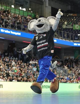 08.03.2026 - Handball - 1. Bundesliga DAIKIN HBL - Saison 2025 2026 - 24. Spieltag: HC Erlangen Metropolregion Nürnberg HCE - GWD Minden - DaMa - xdaxmax - Maskottchen Maus
