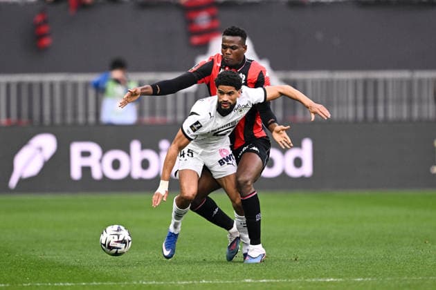 OGC Nice v Stade Rennais FC - Ligue 1 McDonald s 2025 2026 45 Mahdi CAMARA (srfc) - 28 Juma BAH (ogcn) during the Ligue 1 McDonald s match between Nice and Rennes at Allianz Riviera on March 8, 2026 in Nice, France. Nice France  Copyright: xFEPx 776348313