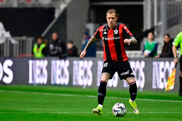 FOOTBALL : OGC Nice VS Stade Rennais FC - Ligue 1 McDonald s - 08 03 2026 Melvin Bard (OGC Nice) - Ligue 1 McDonald s match between OGC Nice and Stade Rennais Football Club on Mars 8, 2026 at the Allianz Riviera Stadium in Nice. NiceFrance  Copyright: xWilliamxCannarellax