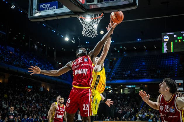 Basketball Berlin 08.03.2026 Saison 2025 2026 EasyCredit BBL 1. Bundesliga Männer, Herren Alba Berlin - Fitness First Würzburg Baskets Charles Thompson (Würzburg, No.32)